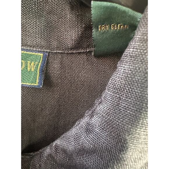 Embassy Row Pure Linen Button Up Shirt Dress Black Size 16 Lagenlook Minimalist - Picture 14 of 16